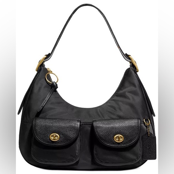 Coach Handbags - Coach Black Nylon Hobo Bag